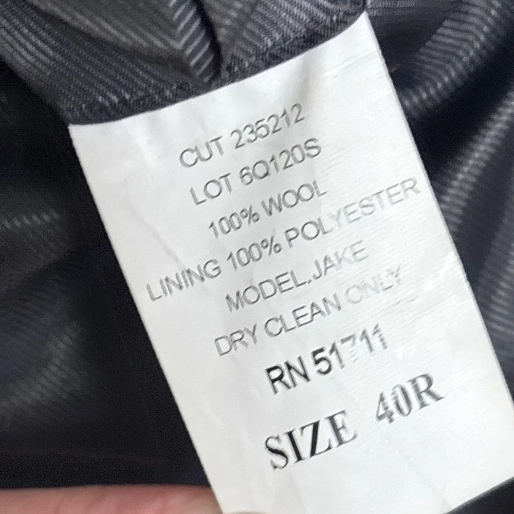 Lauren Ralph Lauren Coat Mens 40R Gray Wool Herringbone Overcoat Classic Jake